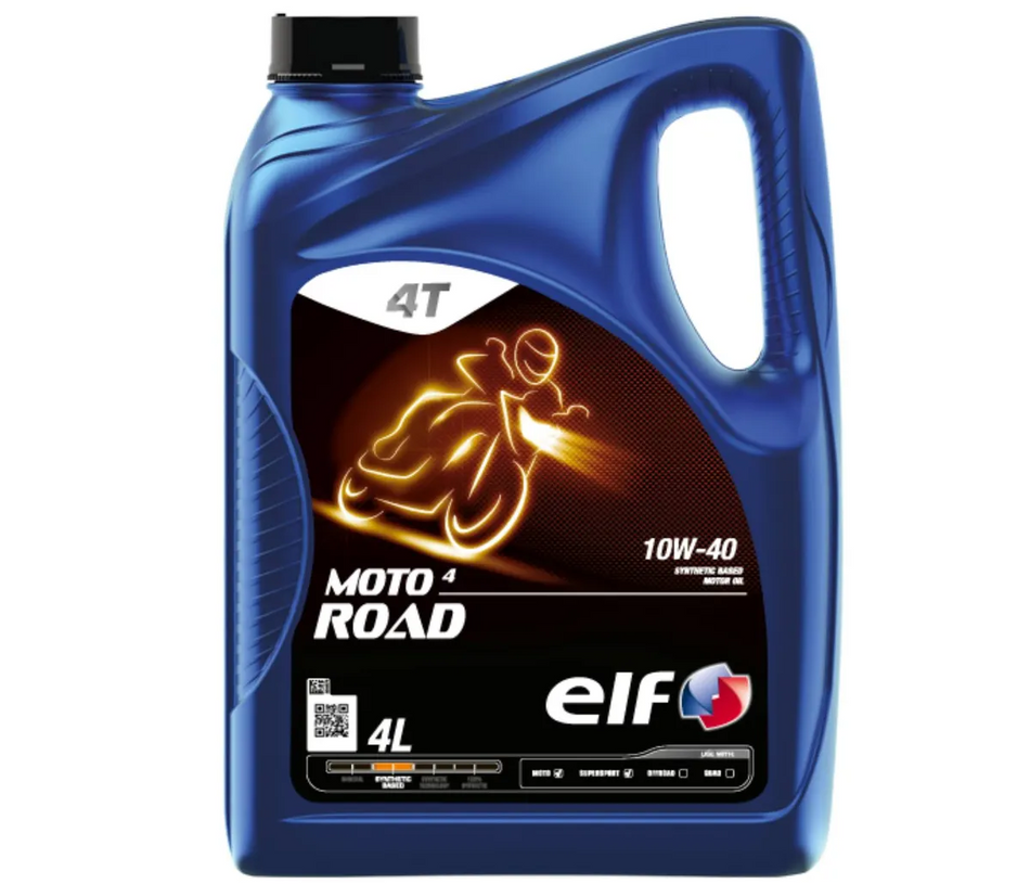 Total Elf Moto 4 Road 10w40 Motorcycle Oil  4Lts